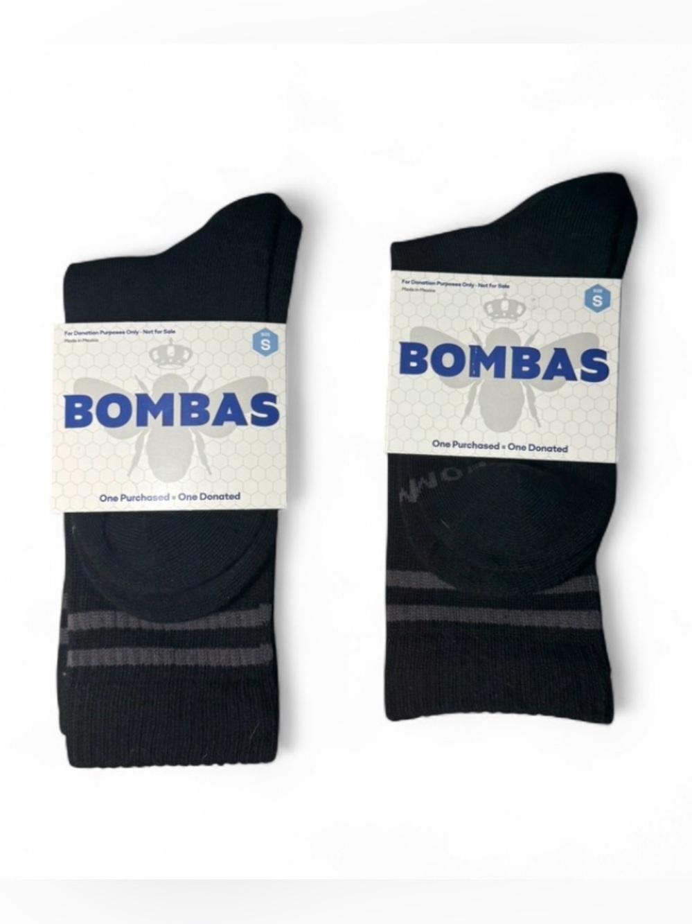 Men’s Black Bombas calf socks, Size S🐚